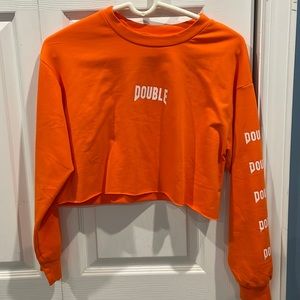Cropped sweatshirt “double”